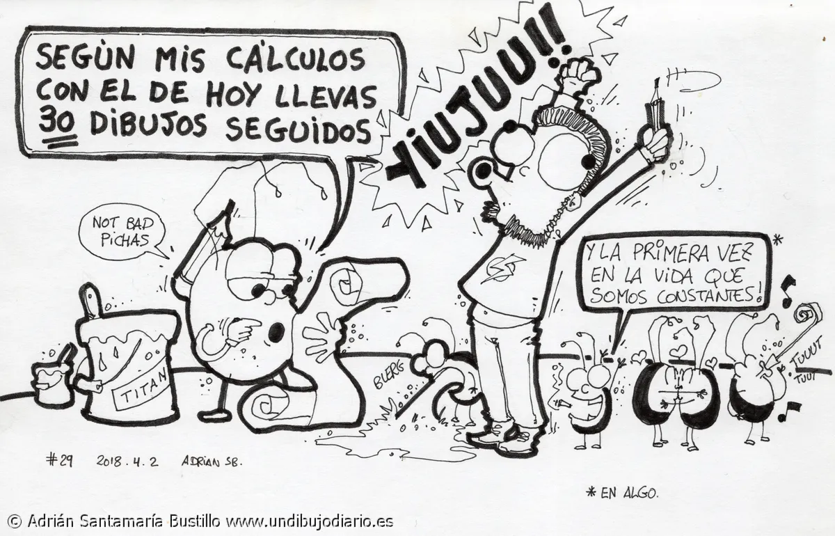 Constancia - Y VAN 30. Ahora que ha pasado la semana satán habrá que empezar a currarselos mas.