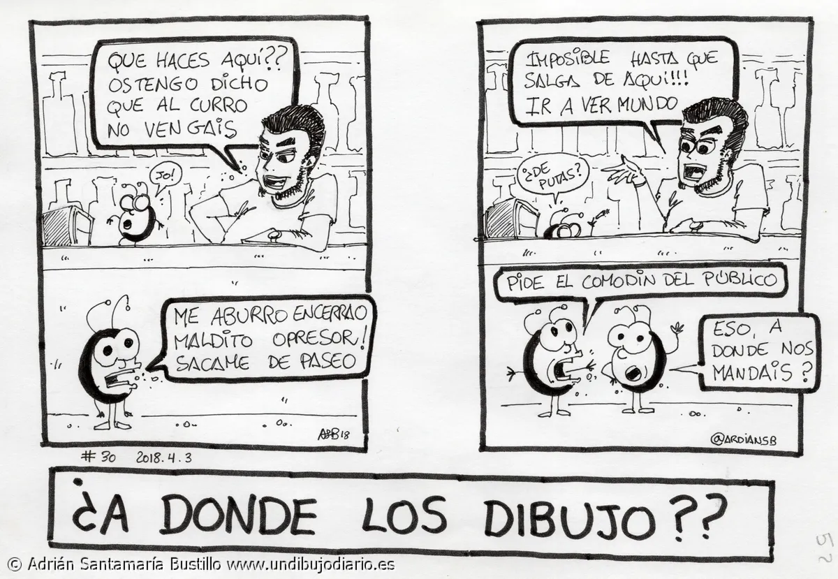 ¿A dónde los dibujo? - Os dejo elegir donde las dibujamos mañana. El destino? El comentario que mas gracia me haga.