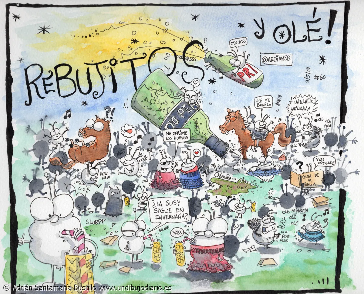 Rebujitos - Jueves. 2° del reto. El azar quiso que fuese elegido el comentario de la Susy. Literalmente pidió: ""las cucas a la feria de Jerez"".

Ahí lo llevas @isus00 !