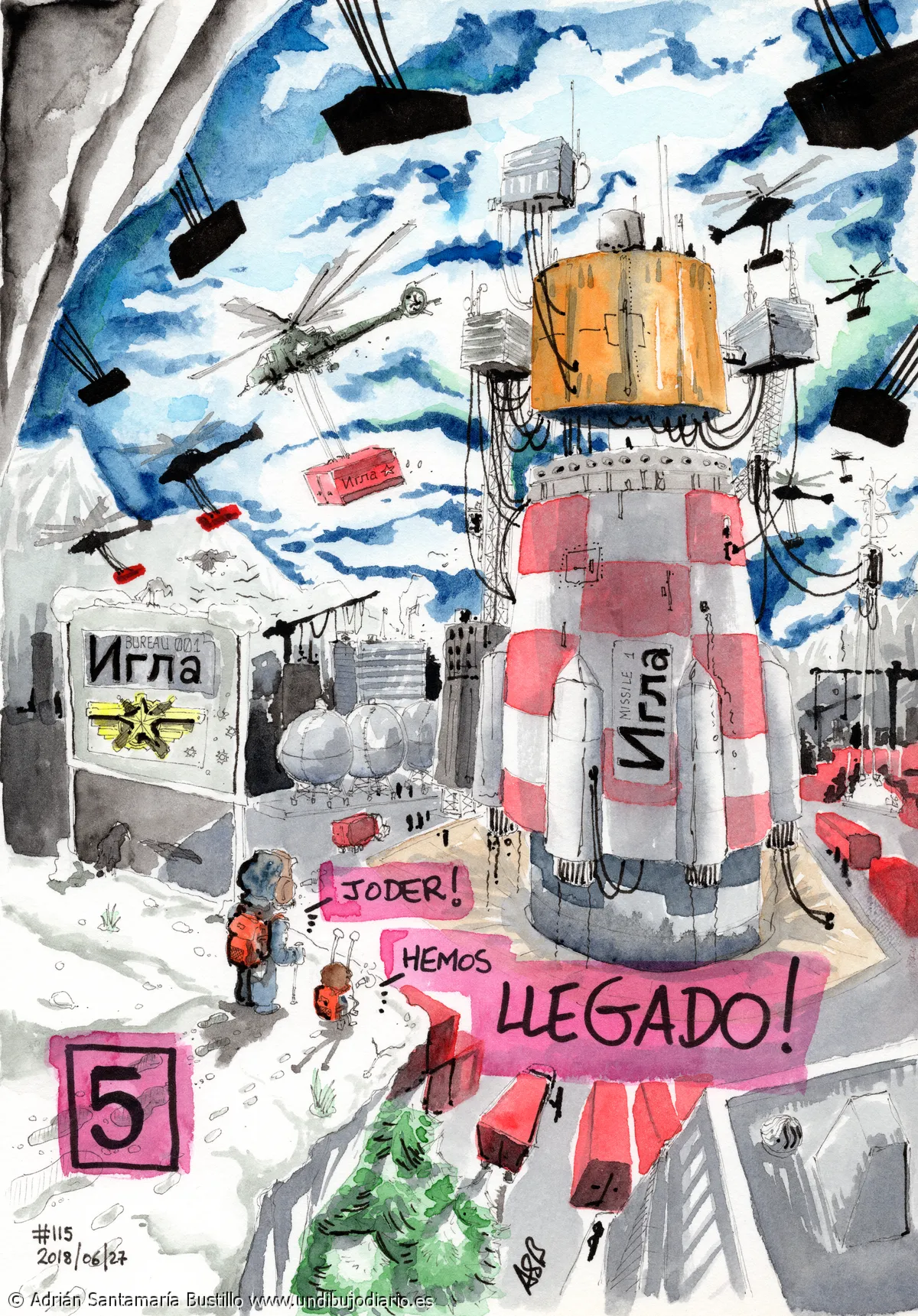 Hemos llegado - El de hoy... a toda mecha. La historieta escondida en esta aventura diaria llega a su quinta escena…