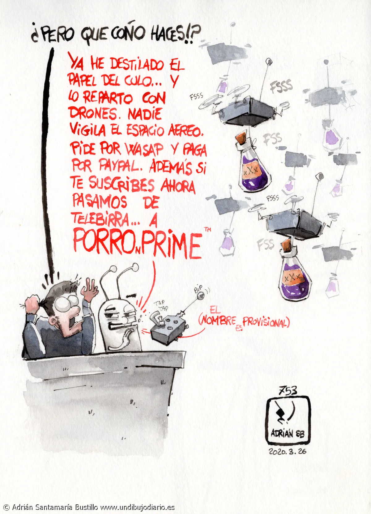 Telebirra y porro prime - Antes de que este dibujo llegue al cuartel, que conste que es una ficcion, que no trafico etc etc