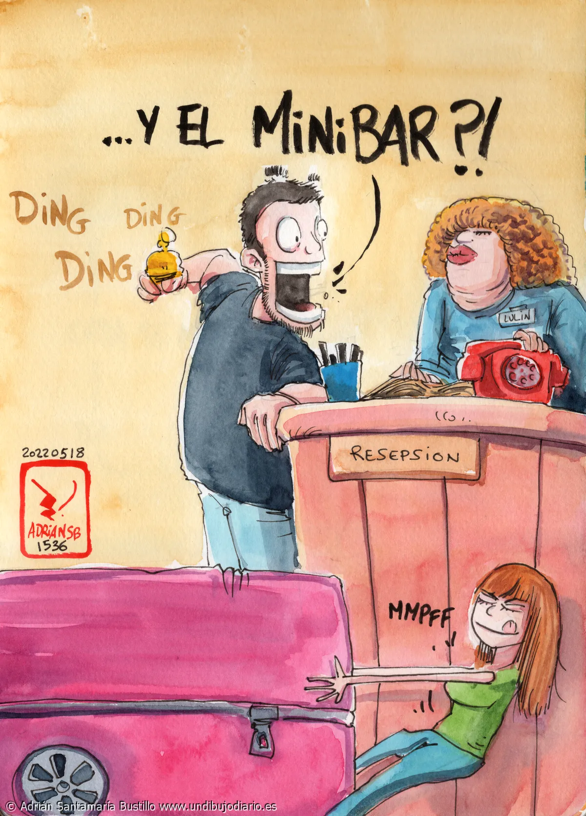 Y el minibar? - Especial vacas! Lo mas importante al aterrizar es conocer los puntos de interés locales... hacerse con un plano en recepción y que te marquen con una ? todos los tiradores de cerveza en la GRAN BUSQUEDA DEL DORADO!!!