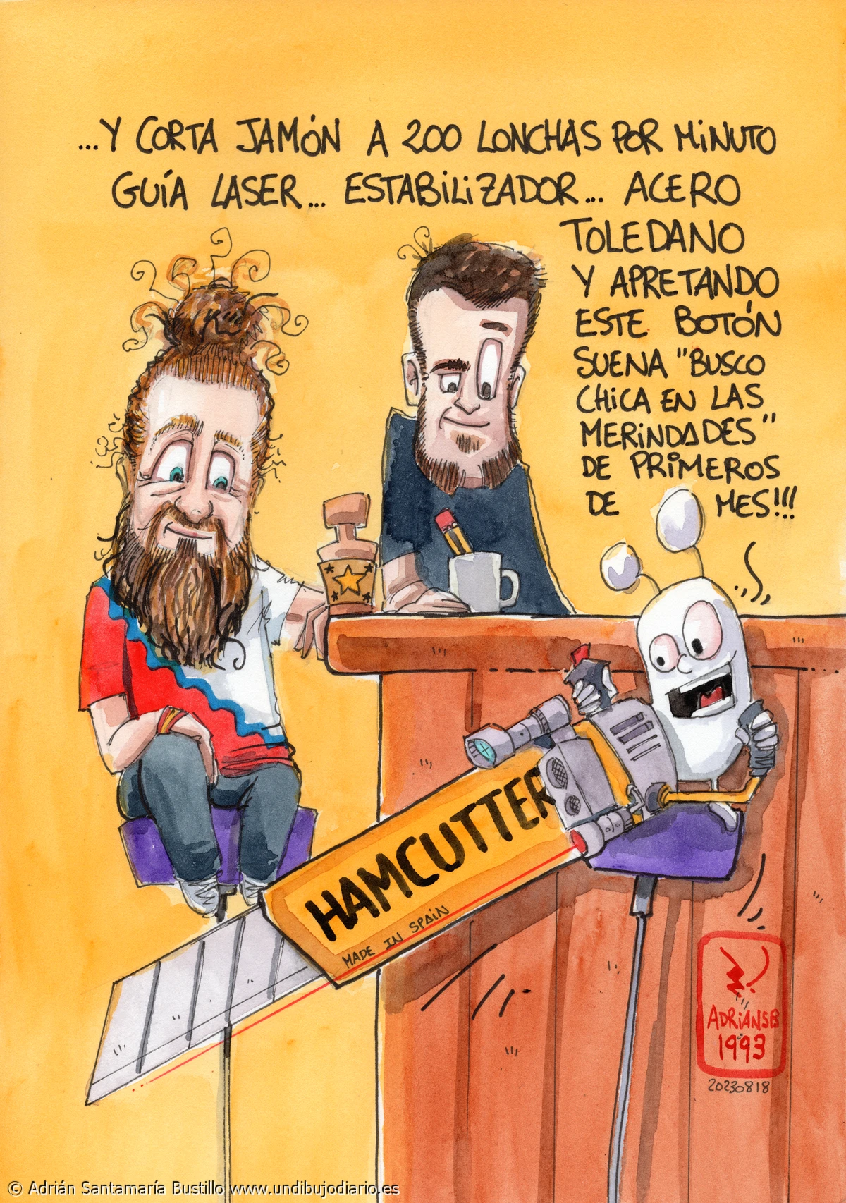 HAMCUTTER 3000 - Para entender este dibujo tenéis que saber dos cosas: