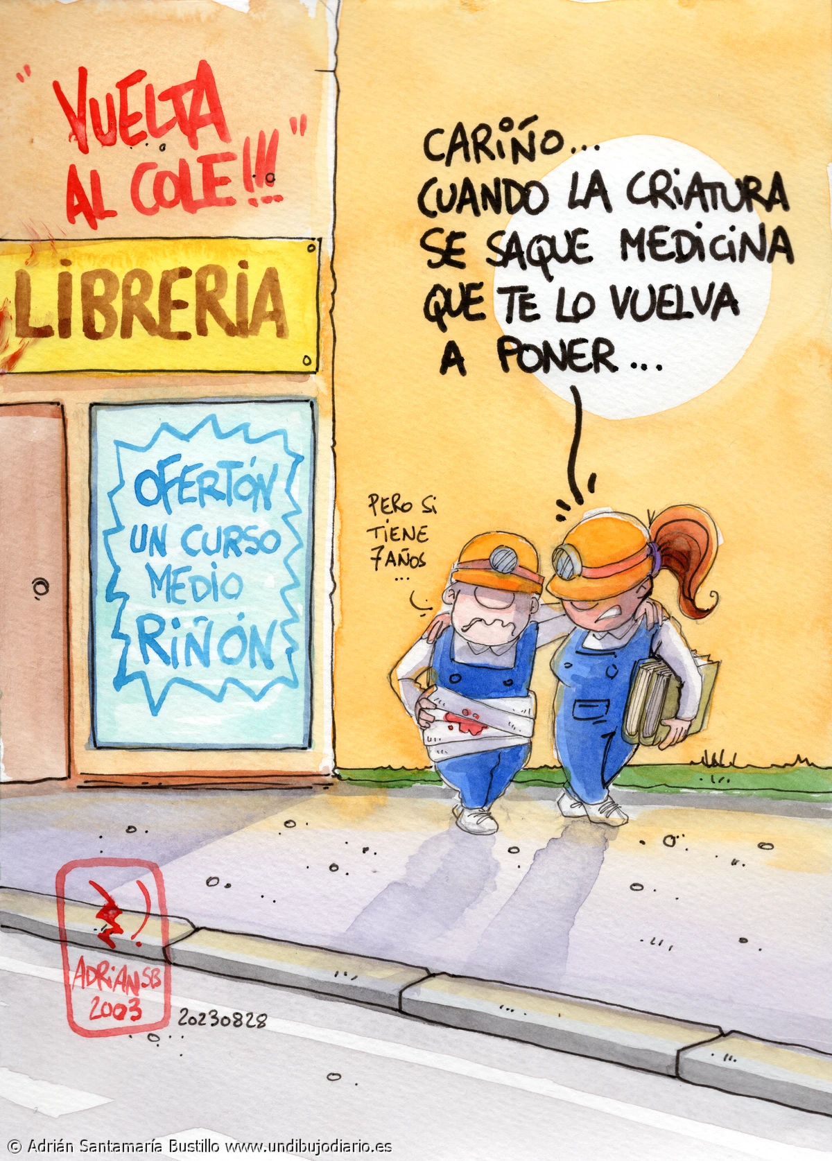 Vuelta al cole y a la librería - He escuchado por la calle que ya estais pillando los libros de las nuevas generaciones.... mientras se os recupera el bolsillo, por mi parte recompondré mi pulso de dibujar para haceros mas amena esta puta desgracia económica...